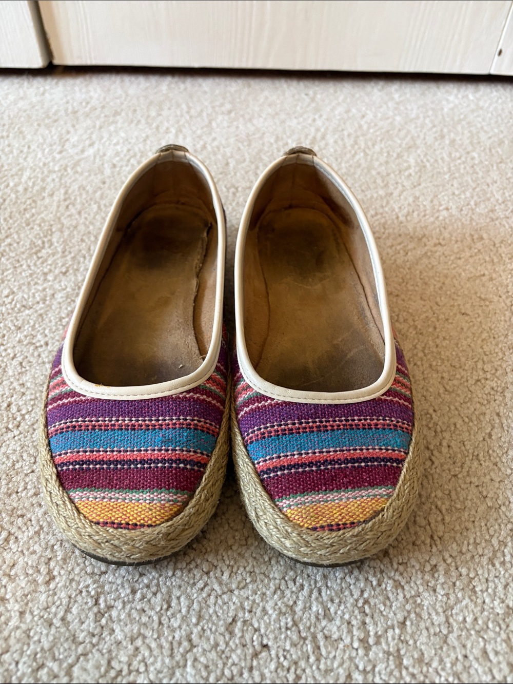 A2 Women's Multicolor Striped Espadrille Flats
